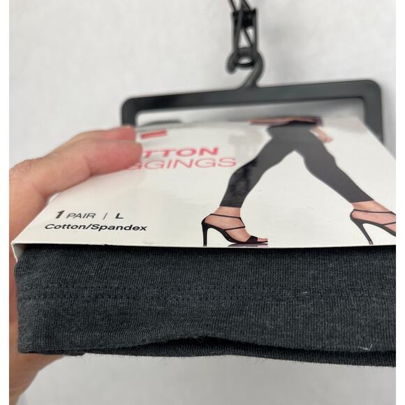 Hanes StyleEssentials Cotton Leggings Size Large 12-14 Marble Heather Footless - Picture 2 of 5
